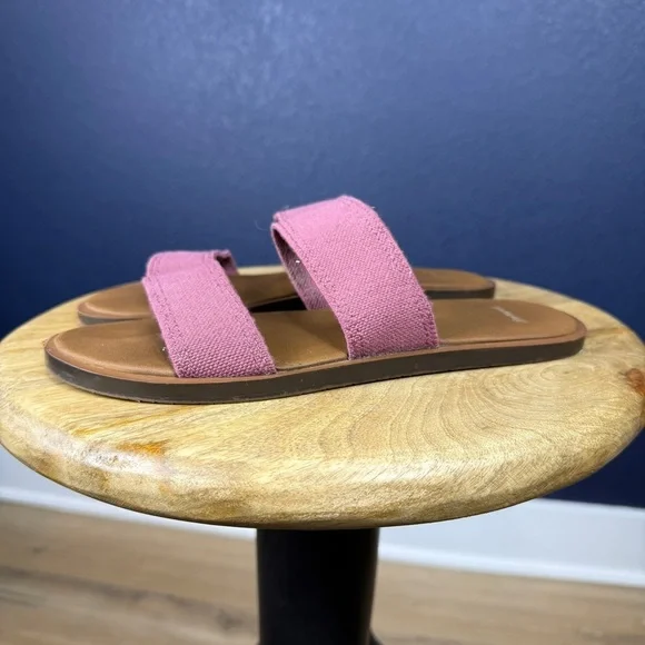 Sanuk Yoga Gora Gora Slip-On Sandals, Pink, Size 7 - Picture 3 of 7